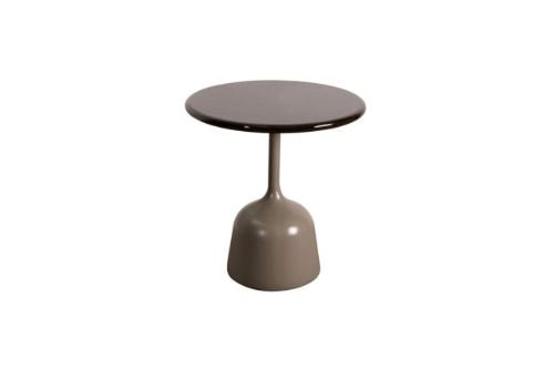 Cane-line Outdoor Glaze Sofabord Lille Ø: 45 cm - Taupe/Black
