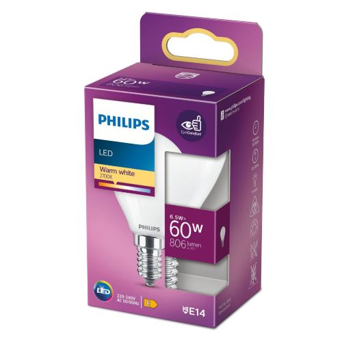 PHILIPS Classic E14 LED-Glühbirne 60 W – Warmweiß/matt