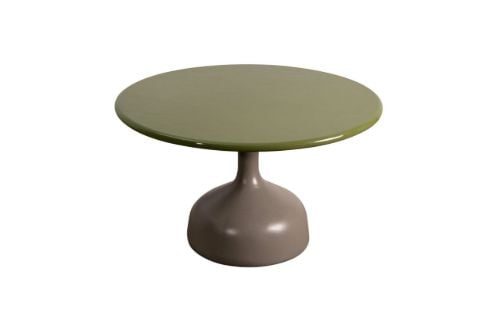 Cane-line Outdoor Glaze Sofabord Stor Ø: 70 cm - Taupe/Green