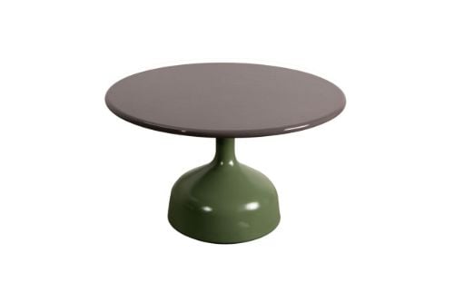 Cane-line Outdoor Glaze Sofabord Stor Ø: 70 cm - Olive Green/Taupe