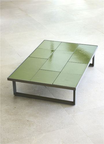 Cane-line Outdoor Glaze Couchtisch 120x70 cm - Taupe/Grün