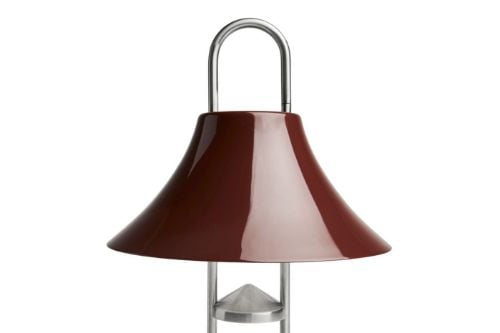 HAY Mousqueton Tragbare Lampe H: 30 cm – Eisenrot