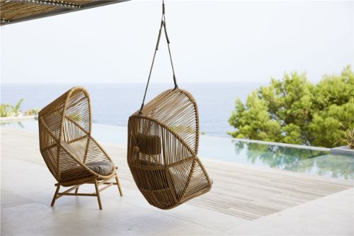 Cane-line Outdoor Hive Hängematte inkl. Seile und Kissen – Teak natur/Taupe
