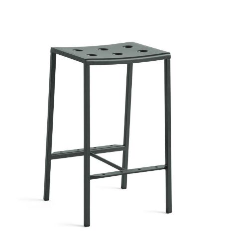HAY Balcony Bar Stool Low H: 65 cm - Dark Forest