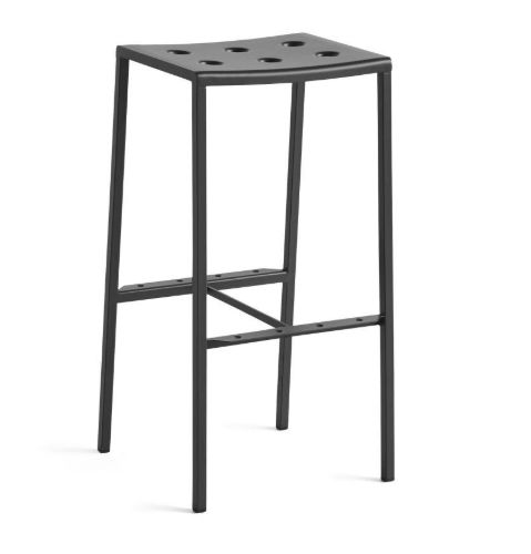 HAY Balcony Bar Stool High H: 75 cm - Anthracite