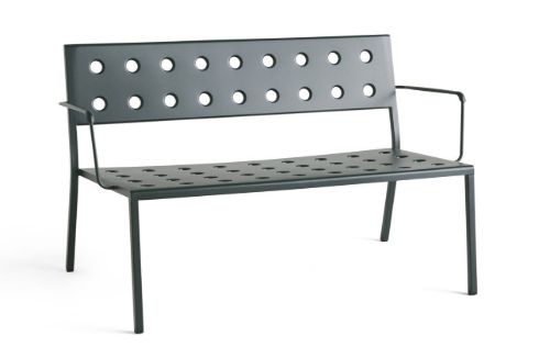 HAY Balcony Lounge Bench W. Arm L: 121,5 cm - Dark Forest
