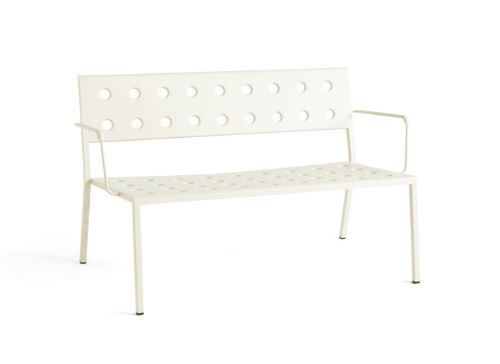HAY Balcony Lounge Bench W. Arm L: 121,5 cm - Chalk Beige