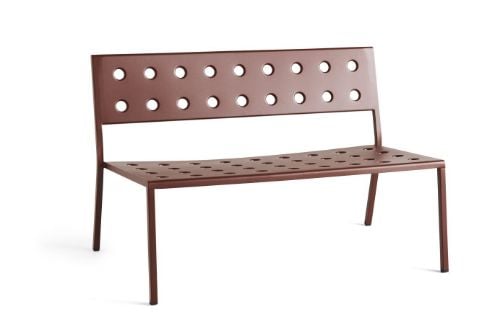 HAY Balcony Lounge Bench L: 113,5 cm - Iron Red