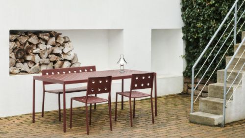 HAY Balcony Dining Bench L: 114 cm – Eisenrot