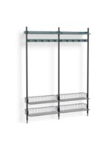 Bild von HAY Pier System 1052 2 Säulen 162 x 209 cm – PS blauer Stahl/schwarz eloxierte Profile/verchromtes Drahtregal