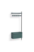 Bild von HAY Pier System 1060 Add-On 80x209 cm - PS Blue Steel/Schwarz eloxierte Profile