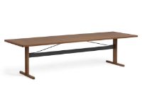 Bild von HAY Passerelle Tisch 300 x 95 x 74 cm – Walnuss/Tintenschwarze Querstange