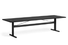 Bild von HAY Passerelle Tisch 300 x 95 x 74 cm – Eiche in Tintenschwarz/Querstange in Tintenschwarz