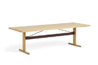 Bild von HAY Passerelle Tisch 260 x 95 x 74 cm – Eiche/Burgunderrote Querstange