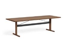 Bild von HAY Passerelle Tisch 260 x 95 x 74 cm – Walnuss/Tintenschwarze Querstange