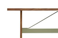 Bild von HAY Passerelle Hochtisch 200 x 80 x 95 cm – Walnuss/Thymiangrüne Querstange