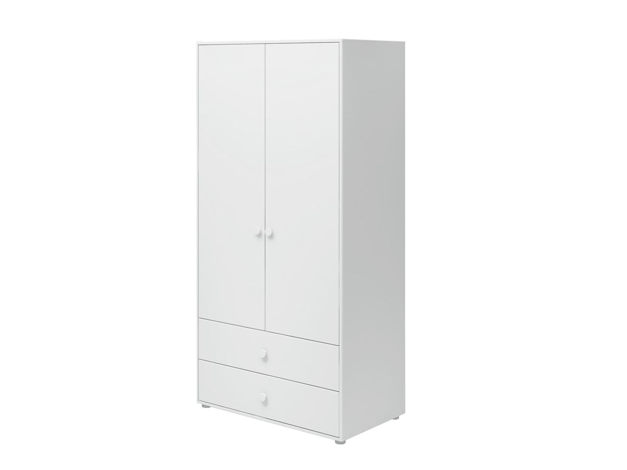 Bild von FLEXA Roomie Kleiderschrank 2 Türen + 2 Schubladen H: 202,5 cm – Weiß