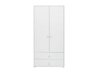 Bild von FLEXA Roomie Kleiderschrank 2 Türen + 2 Schubladen H: 202,5 cm – Weiß