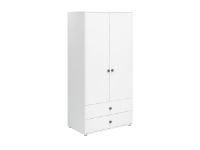 Bild von FLEXA Roomie Kleiderschrank 2 Türen + 2 Schubladen H: 202,5 cm – Weiß/Tiefgrün