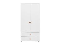 Bild von FLEXA Roomie Kleiderschrank 2 Türen + 2 Schubladen H: 202,5 cm – Weiß/Blush