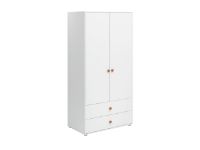 Bild von FLEXA Roomie Kleiderschrank 2 Türen + 2 Schubladen H: 202,5 cm – Weiß/Blush