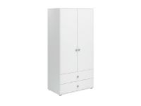 Bild von FLEXA Roomie Kleiderschrank 2 Türen + 2 Schubladen H: 202,5 cm – Weiß/Naturgrün