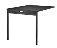 Bild von String Furniture Klapptisch B: 78 cm – Esche schwarz gebeizt/Schwarz