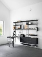Bild von String Furniture Schrank mit zwei Schubladen 78 x 42 x 30 cm – Esche schwarz gebeizt