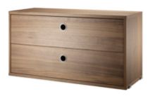 Bild von String Furniture Schrank mit zwei Schubladen 78x42x30 cm - Valnød