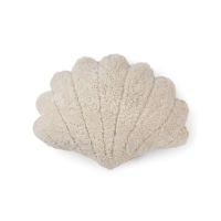 Bild von Natures Collection Muschelkissen aus neuseeländischem Schaffell, kurze Wolle, mittelgroß, 42 x 58 cm – Gelb/Taupe/Perle