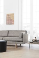 Bild von Erik Jørgensen EJ220 2062 2 Pers. Sofa 100 L: 212 cm – Schwarzes Omni-Leder/Chrom