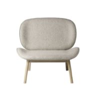 Bild von FDB Møbler L32 Suru Lounge Chair H: 82 cm - Eiche/Dunkelbeige Mered