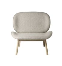 Bild von FDB Møbler L32 Suru Lounge Chair H: 82 cm - Eiche/Dunkelbeige Mered