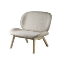 Bild von FDB Møbler L32 Suru Lounge Chair H: 82 cm - Eiche/Dunkelbeige Mered