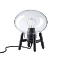 Bild von FDB Møbler U6 Hiti Mini Tischlampe H: 22,2 cm – Schwarze Eiche/Klarglas