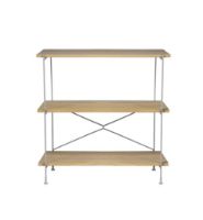 Bild von FDB Furniture A91 Nordhavn Bücherregal H: 81,6 x 85 cm – Eiche/Seidengrau