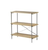 Bild von FDB Furniture A91 Nordhavn Bücherregal H: 81,6 x 85 cm – Eiche/Seidengrau