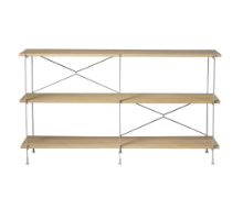 Bild von FDB Furniture A91 Nordhavn Bücherregal H: 81,6 x 160,5 cm – Eiche/Seidengrau