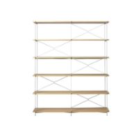 Bild von FDB Furniture A91 Nordhavn Bücherregal H: 186 x 160,5 cm – Eiche/Seidengrau