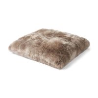 Bild von Natures Collection Maxi Float Kissen aus neuseeländischem Schaffell, lange Wolle, doppelseitig, 90 x 90 cm – Taupe