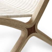 Bild von &Tradition X HM10 Lounge Chair SH: 46 cm – Natürliches Rattan/Eg