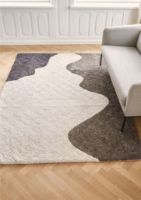 Bild von Natures Collection New Zealand Sheepskin River Design Teppich 170 x 240 cm – Anthrazit/Perle/Graphit