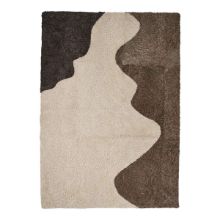 Bild von Natures Collection New Zealand Sheepskin River Design Teppich 150 x 200 cm – Anthrazit/Perle/Graphit