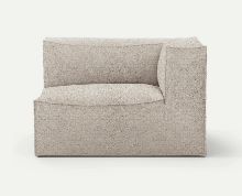 Bild von Ferm Living Catena Sofa Armlehne rechts Confetti Bouclé L401 76x138 cm - Hellgrau