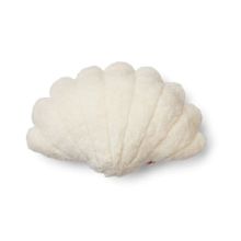 Bild von Natures Collection Muschelkissen aus neuseeländischem Schaffell, kurzer Wolle, groß, 75 x 74 cm – Elfenbein