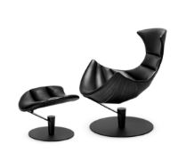 Bild von Bruunmunch The Lobster Chair SH: 39 cm - Schwarze Eiche / Schwarz