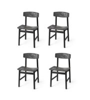 Bild von Mater Conscious Chair BM3162 SH: 46 cm – Black Beeck/Coffee Black 4ER-SET WERBEANGEBOT