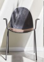 Bild von Mater Eternity Sessel, gepolsterter Sitz, SH: 46 cm – Re-Wool Grey 198, 4er-Set, Aktionsangebot
