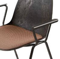 Bild von Mater Eternity Sessel, gepolsterter Sitz, SH: 46 cm – Re-Wool Rust 378, 4er-Set, Aktionsangebot