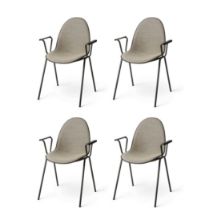 Bild von Mater Eternity Sessel, gepolsterter Sitz, SH: 46 cm – Re-Wool Beige 218, 4er-Set, Aktionsangebot